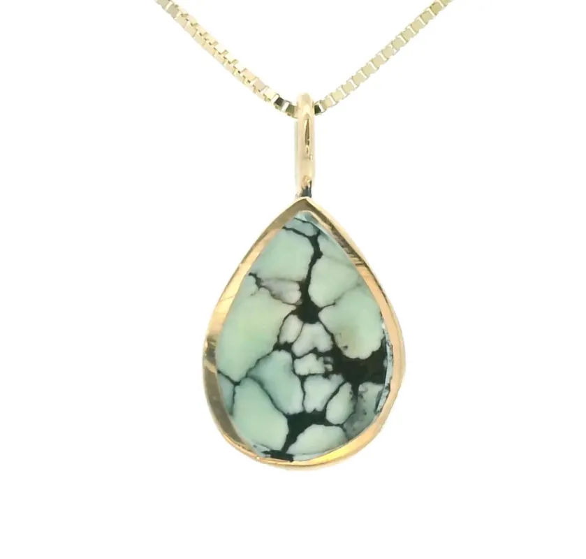 Turquoise Poire Necklace sold by Young In The Mountains
