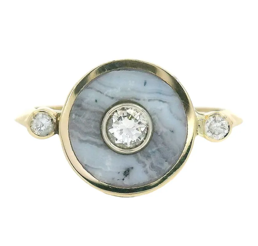 Orion Ring - Sow Belly Agate sold by Young In The Mountains