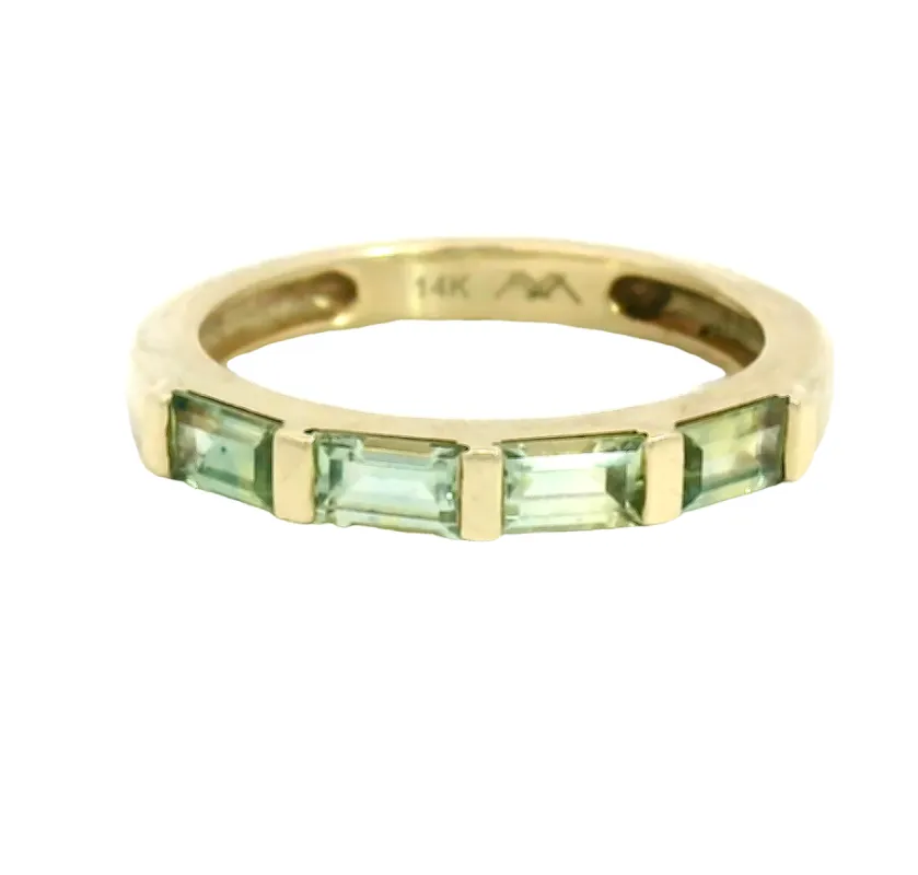 Verdant Montana Sapphire Baguette Band sold by Young In The Mountains
