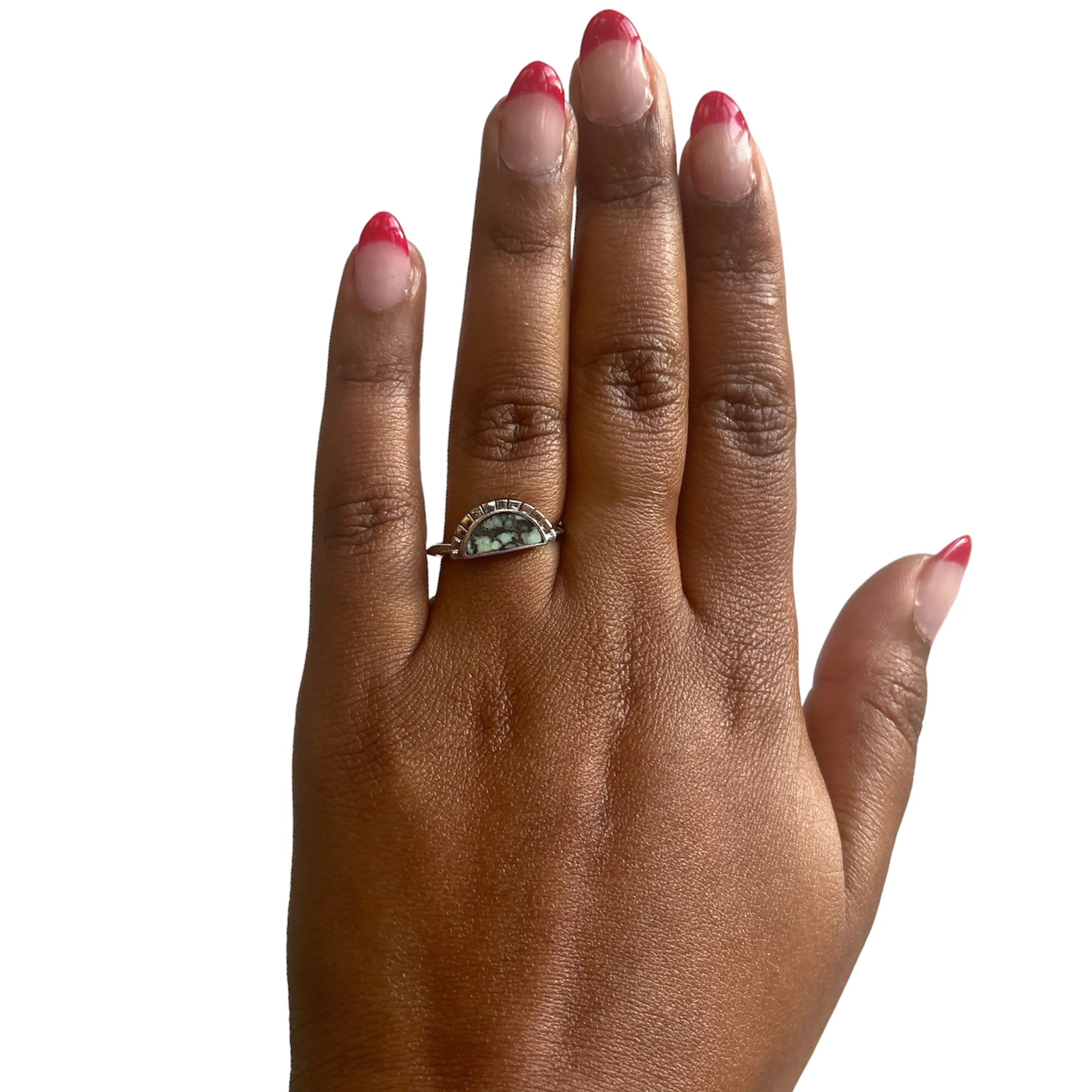 Angel Wing Variscite Selene Ring sold by Young In The Mountains product image thumbnail 3