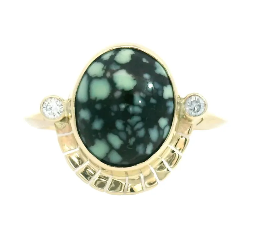 New Lander Turquoise Cabochon Reina Ring No. 2 sold by Young In The Mountains