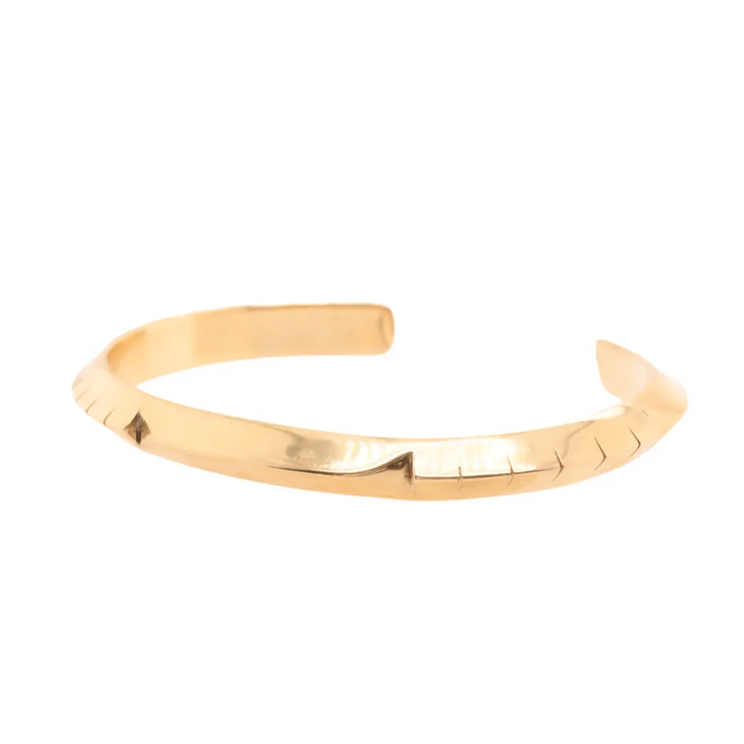 Small Brass Helena Cuff Bracelet sold by Young In The Mountains product image thumbnail 2