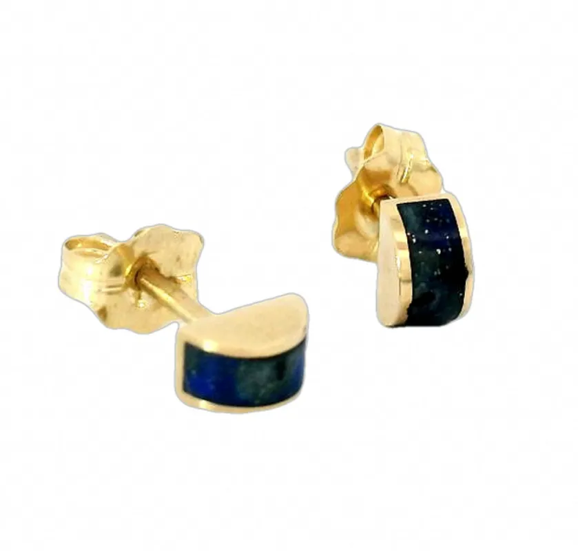 Luna Stud Earrings - Colorado Lapis lazuli made by Young In The Mountains