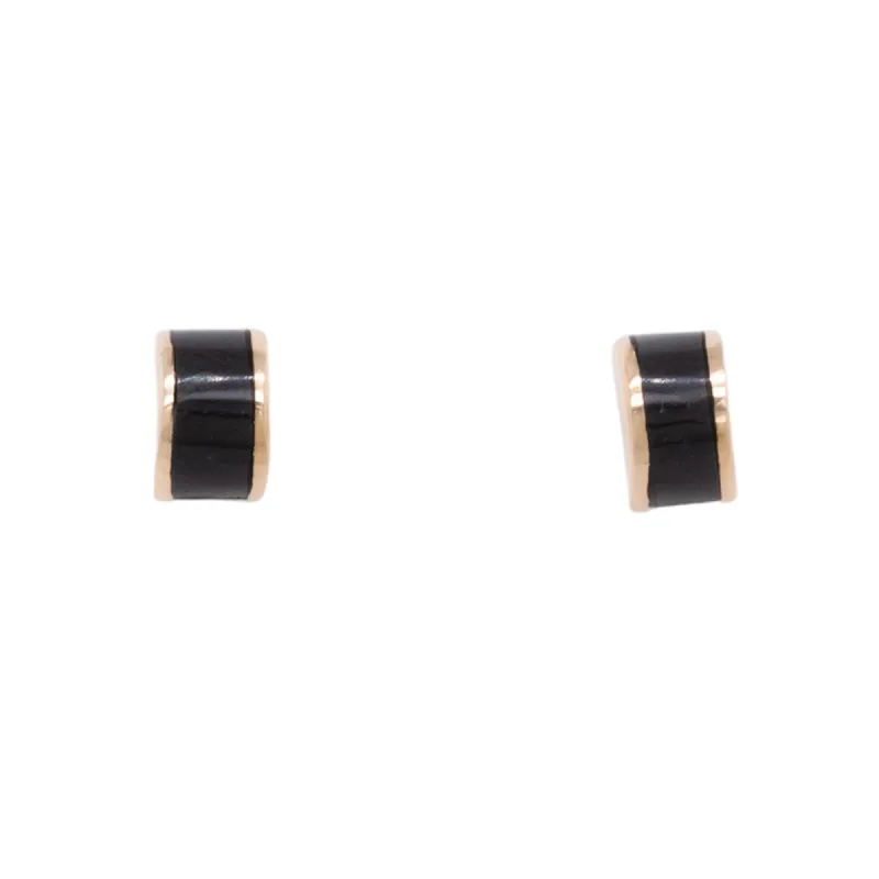 Luna Stud Earrings - Black Jade sold by Young In The Mountains