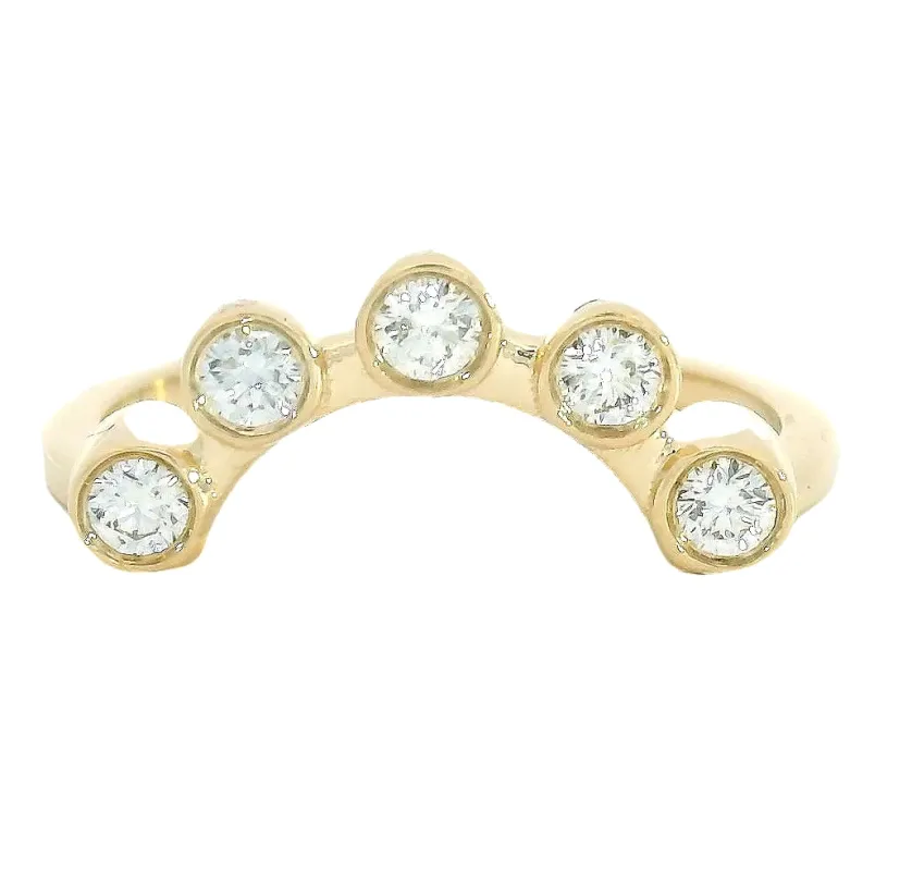 The Cassiopeia Ring Crown - White Diamonds & Yellow Gold made by Young In The Mountains