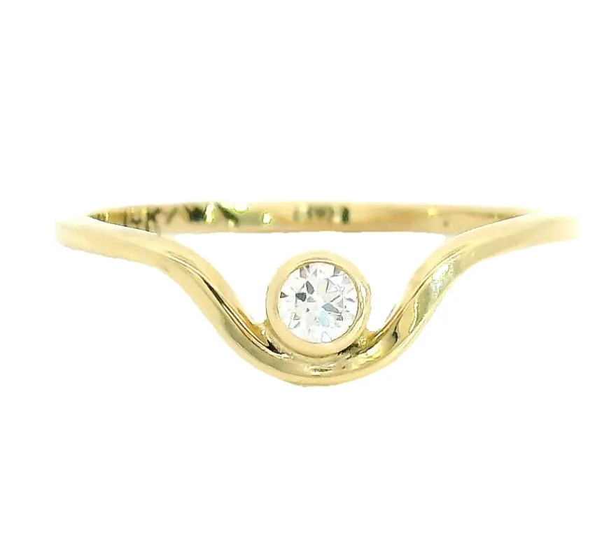 The Valley Of The Moon Ring - .10 ct White Diamond sold by Young In The Mountains