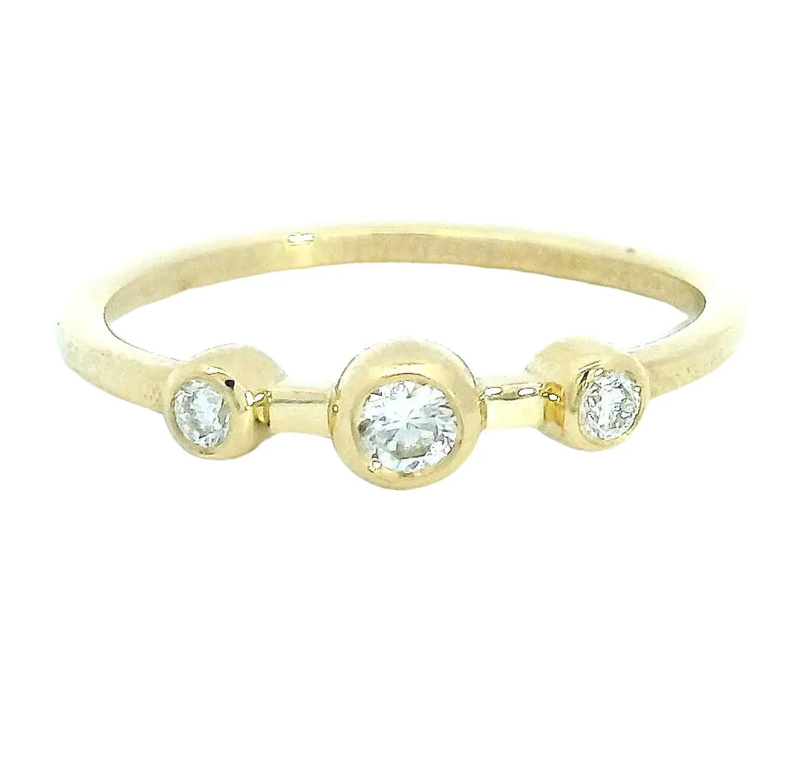 The Cerberus - Three Stone White Diamond Ring sold by Young In The Mountains