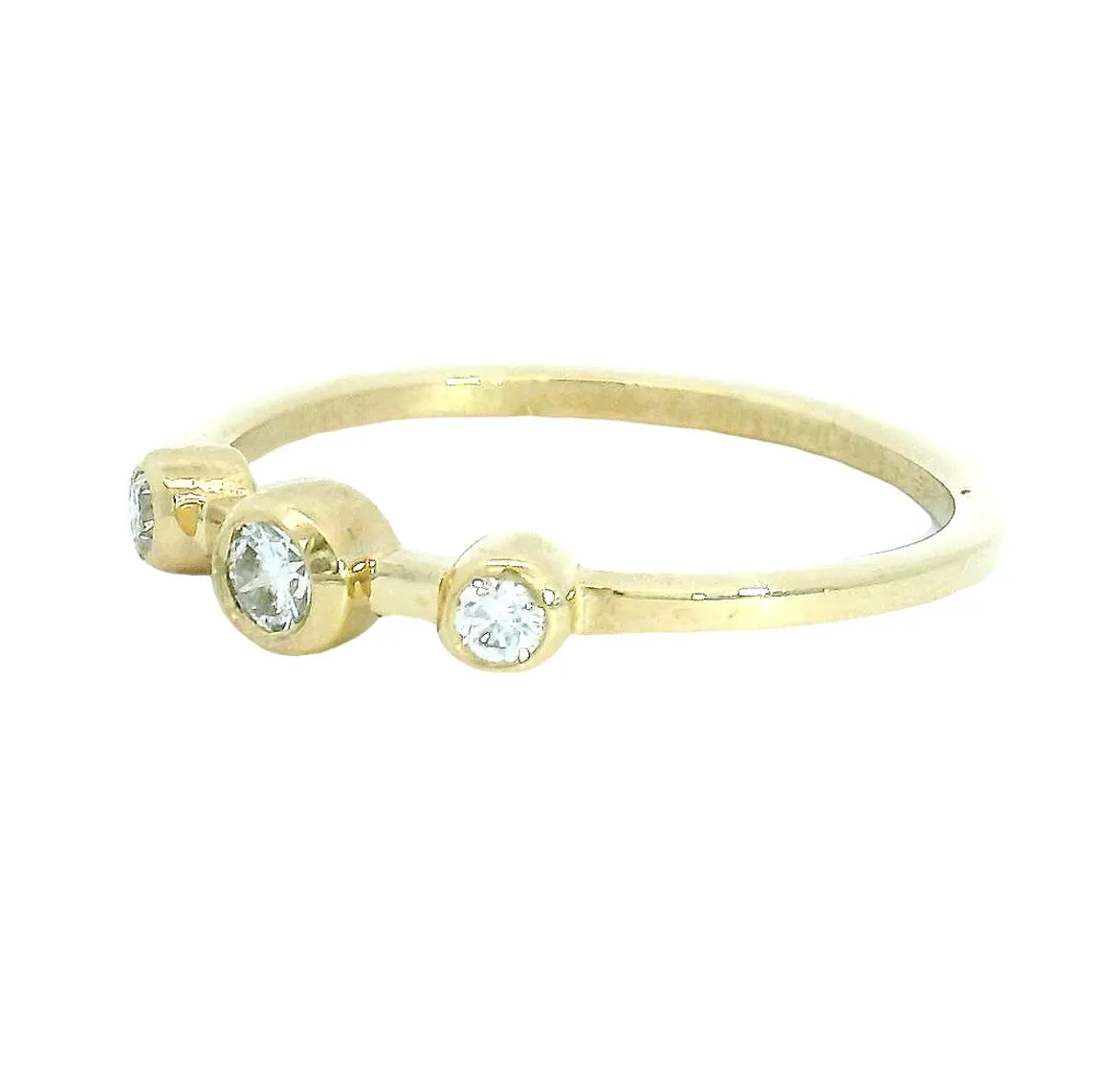 The Cerberus - Three Stone White Diamond Ring sold by Young In The Mountains product image thumbnail 2