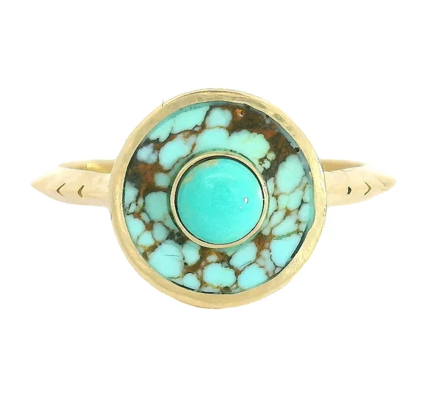 The Cerclen Ring - No. 8 & Kingman Double Turquoise Ring sold by Young In The Mountains