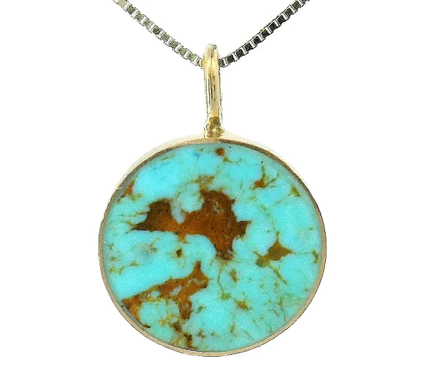 The Circ Necklace - Two-Tone Turquoise sold by Young In The Mountains