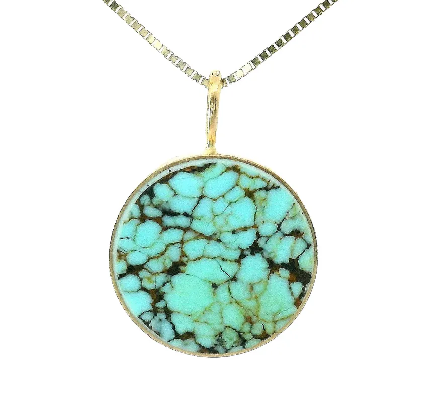 The Circ Necklace - No. 8 Turquoise sold by Young In The Mountains