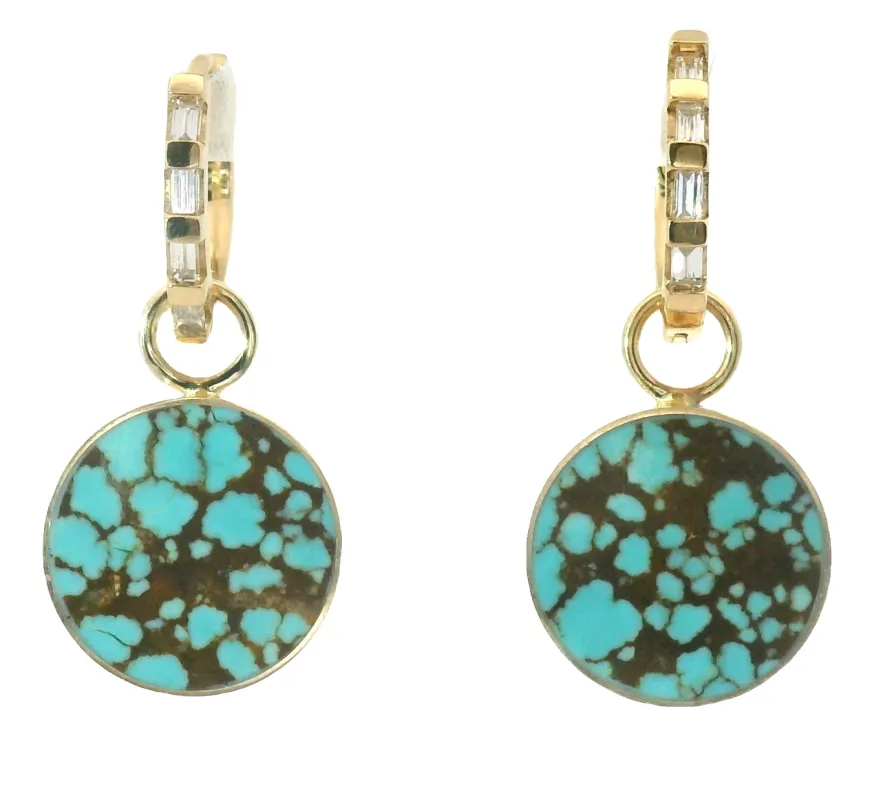 The Circ Earrings - No. 8 Turquoise sold by Young In The Mountains