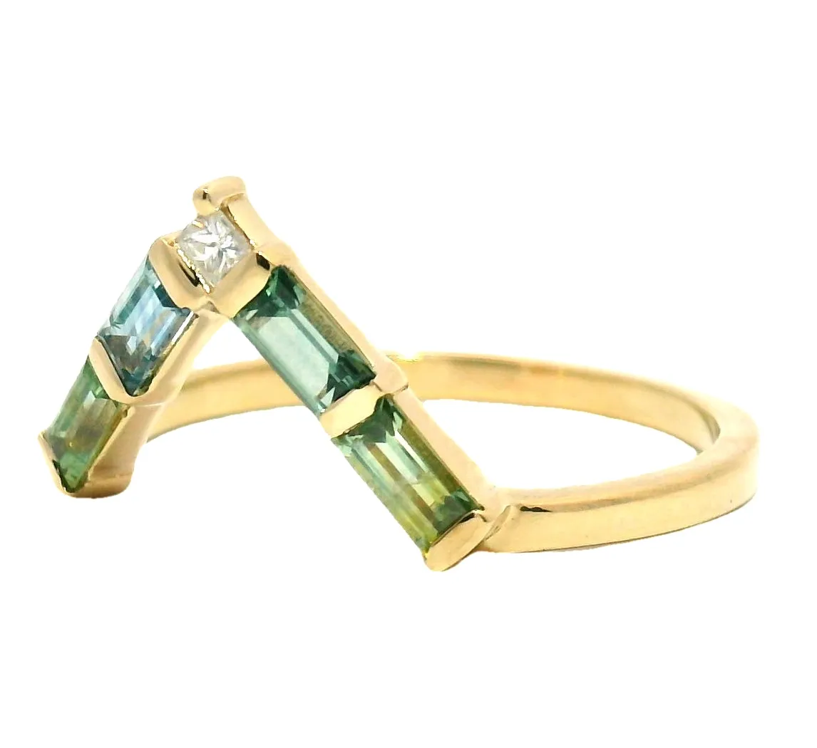 The Alma Ring No. 9 - Baguette Montana Sapphires sold by Young In The Mountains product image thumbnail 2