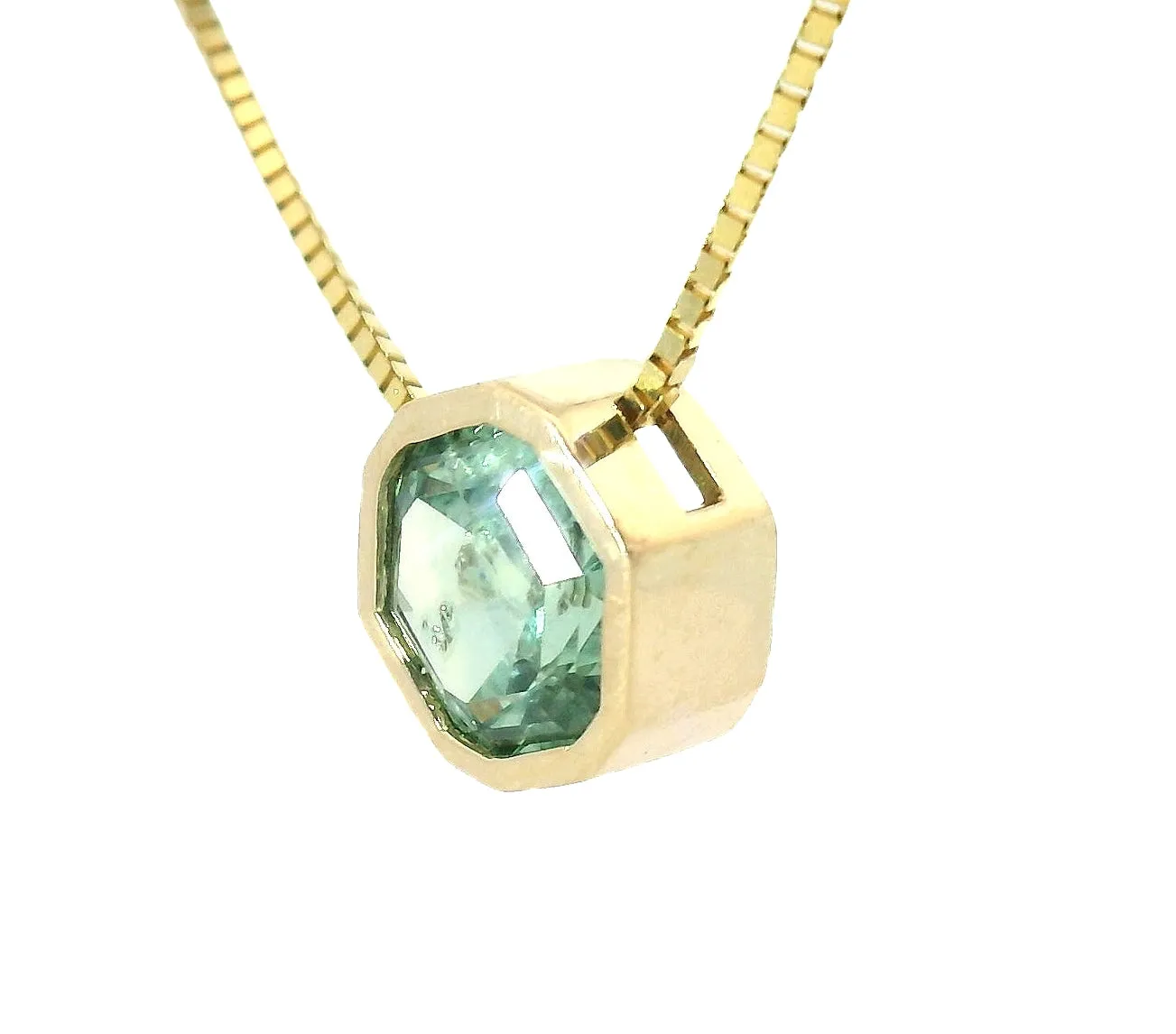 The Quasar - 1.76 Ct. Montana Sapphire Chain Slide sold by Young In The Mountains product image thumbnail 2