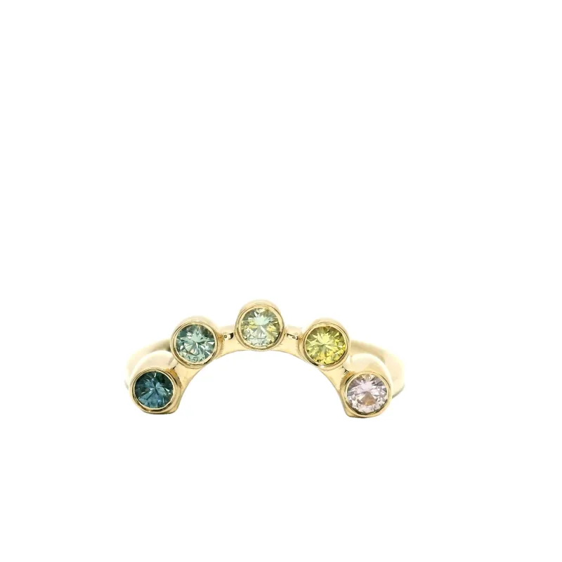 The Cassiopeia - Rainbow Montana Sapphire Ring No. 3 made by Young In The Mountains