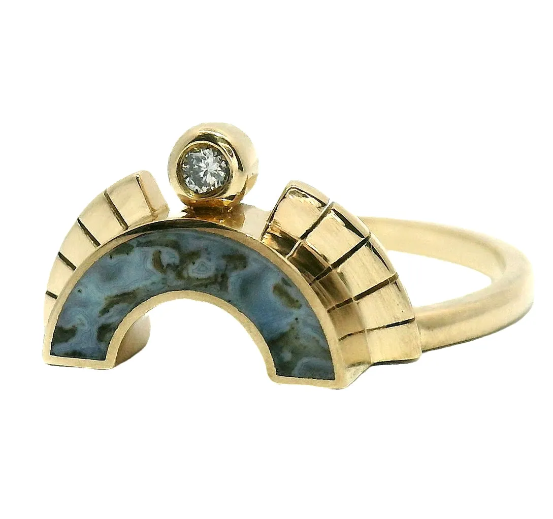 Rising Sol Ring Crown - White Dinosaur Bone sold by Young In The Mountains product image thumbnail 2