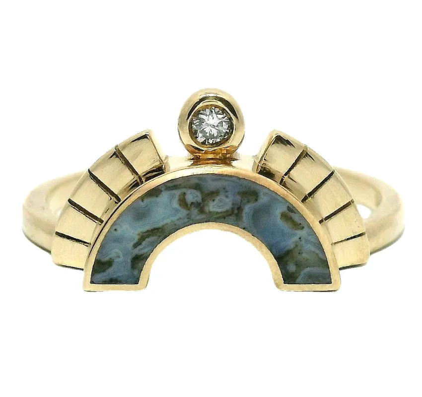 Rising Sol Ring Crown - White Dinosaur Bone sold by Young In The Mountains