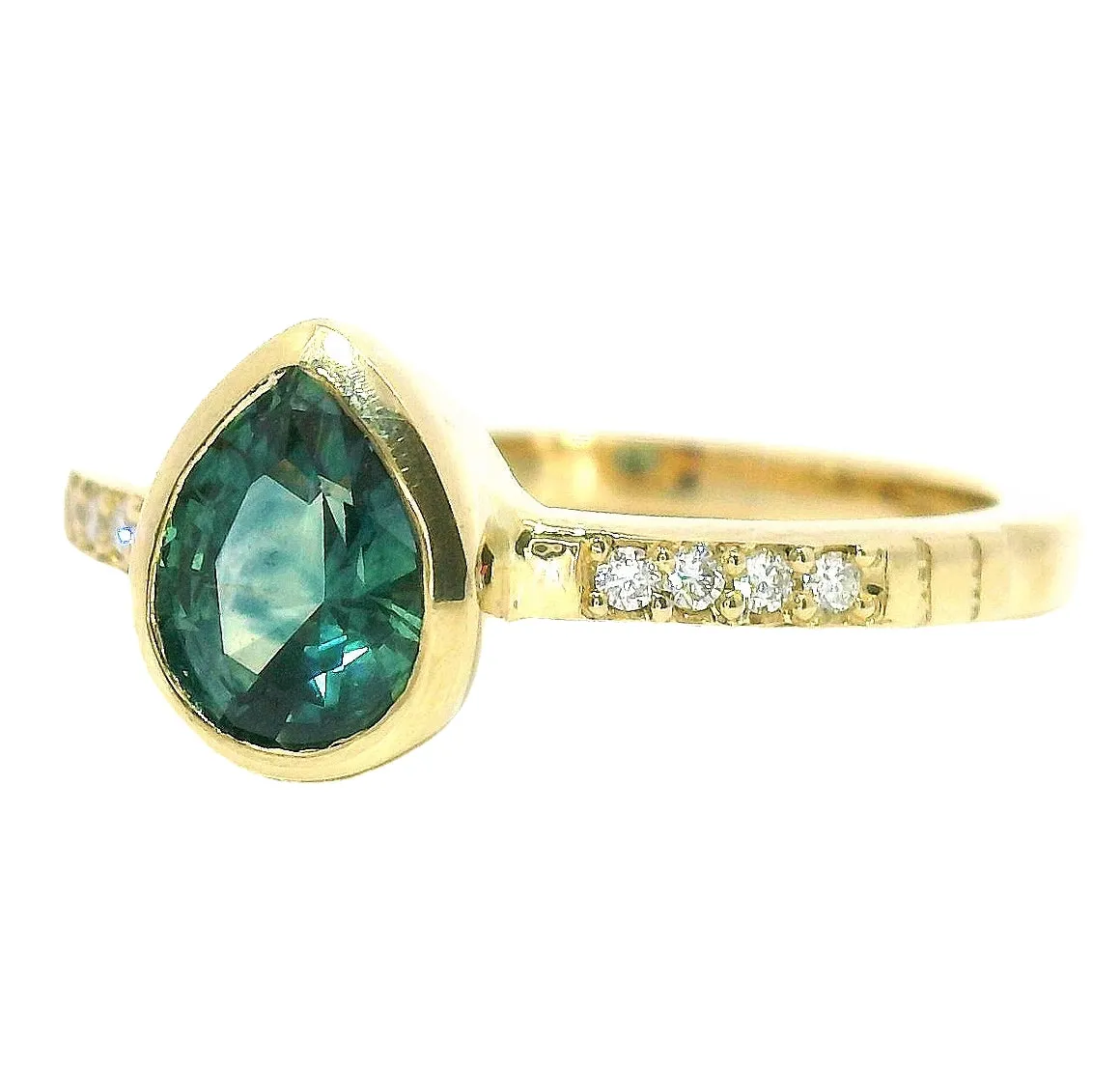 The Turchese - .88 Ct. Montana Sapphire Solitaire Ring sold by Young In The Mountains