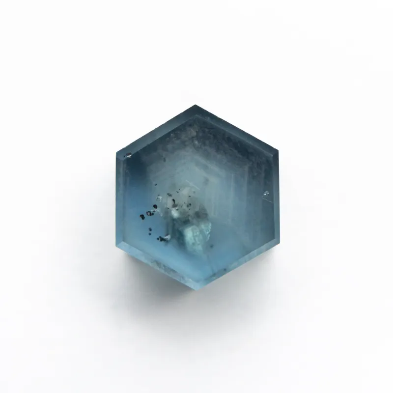 4.93ct 8.77x7.59x5.00mm Hexagon Slab Sapphire 22220-01 made by Young In The Mountains