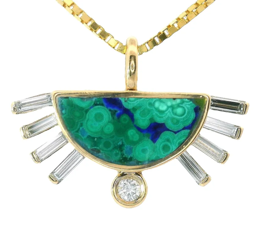 Baguette Diamond Rising Sol Necklace sold by Young In The Mountains