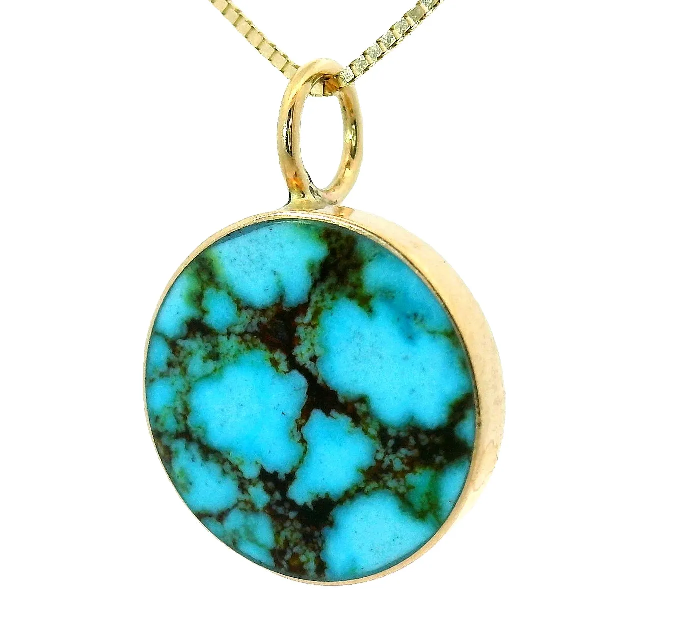 The Circ Necklace - Polychrome Turquoise sold by Young In The Mountains product image thumbnail 2