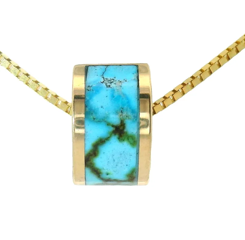 The Luna Necklace - Polychrome Turquoise sold by Young In The Mountains