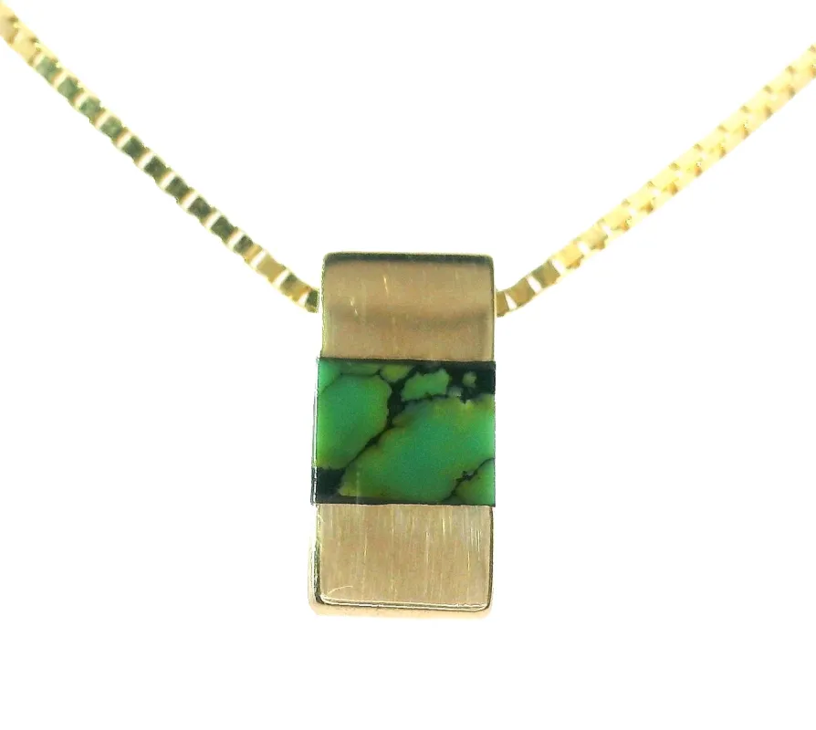Keel Necklace- Green Turquoise sold by Young In The Mountains