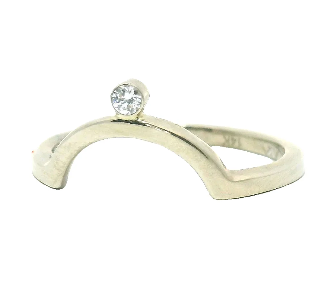 The Namida - White Diamond Arc Band sold by Young In The Mountains product image thumbnail 2
