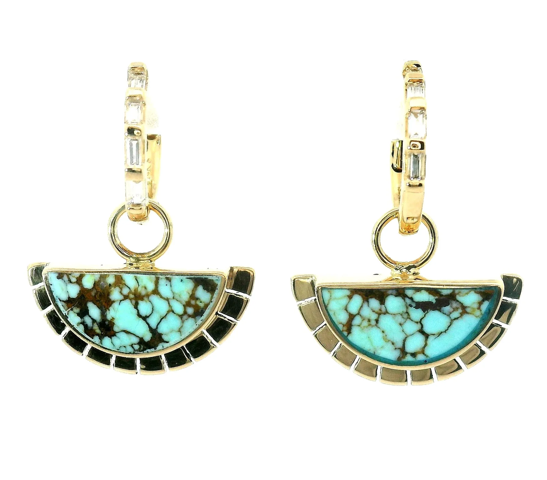 Selene Earrings - No. 8 Turquoise sold by Young In The Mountains