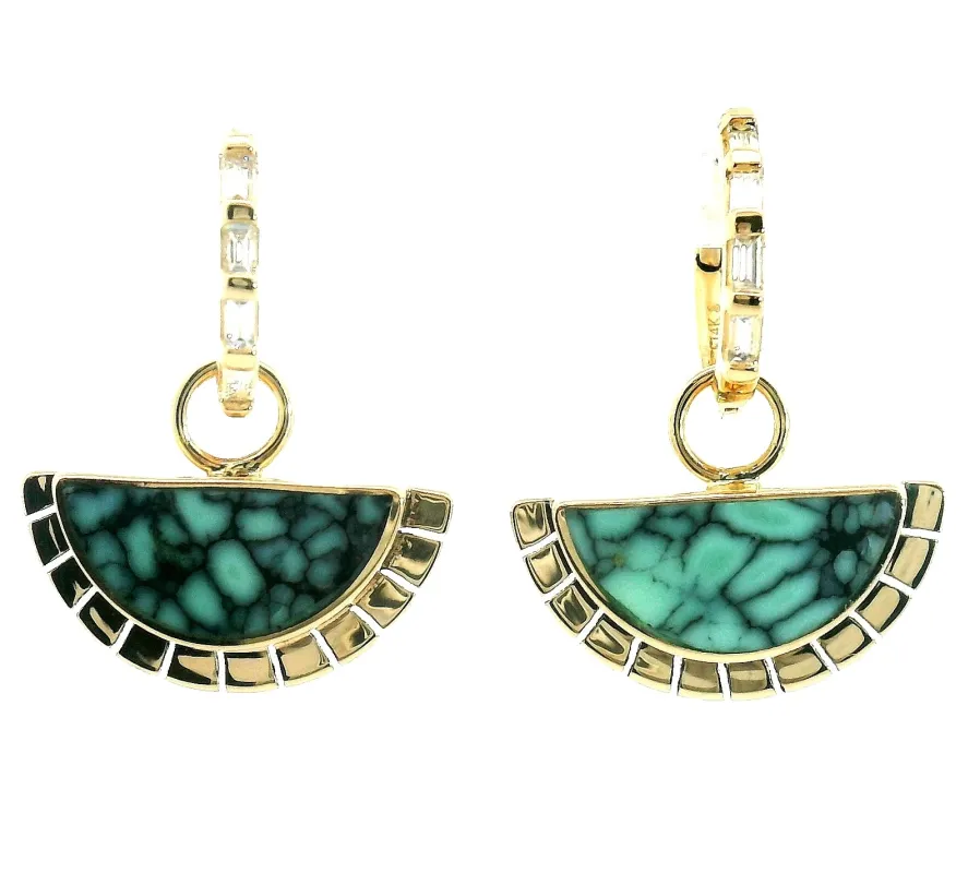 Selene Earrings - Colina Verde Variscite sold by Young In The Mountains