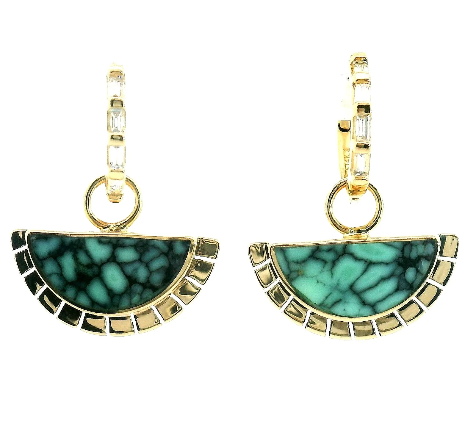 Selene Earrings - Colina Verde Variscite sold by Young In The Mountains