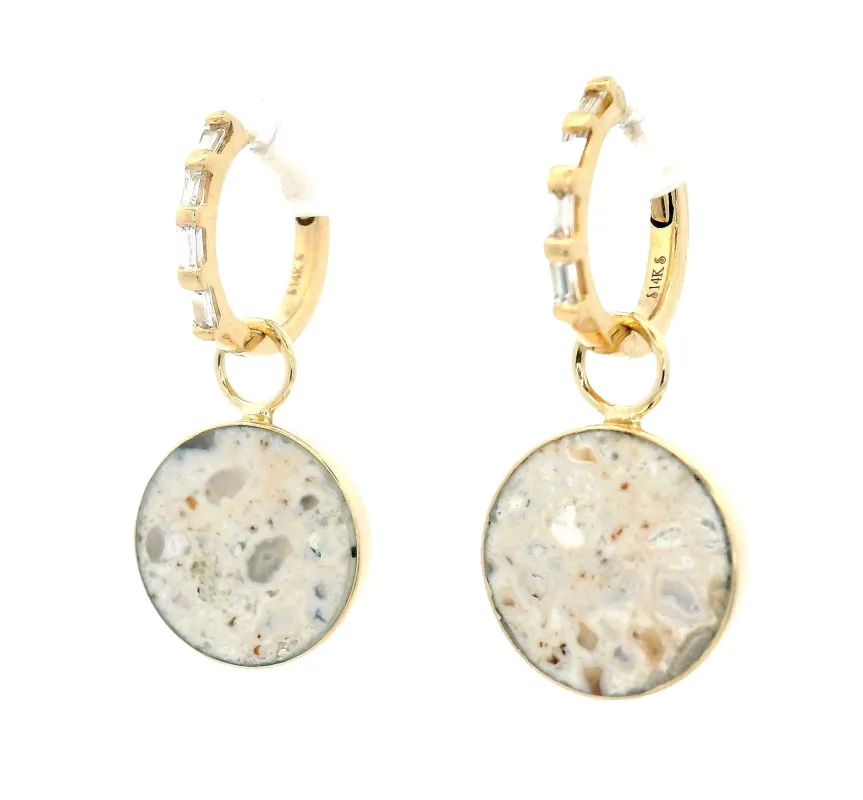 The Circ Earrings - White Dinosaur Bone sold by Young In The Mountains