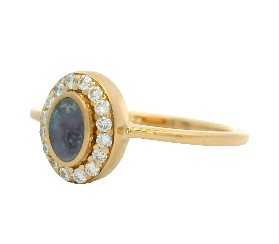 Oval Halo Ring sold by Young In The Mountains product image thumbnail 2