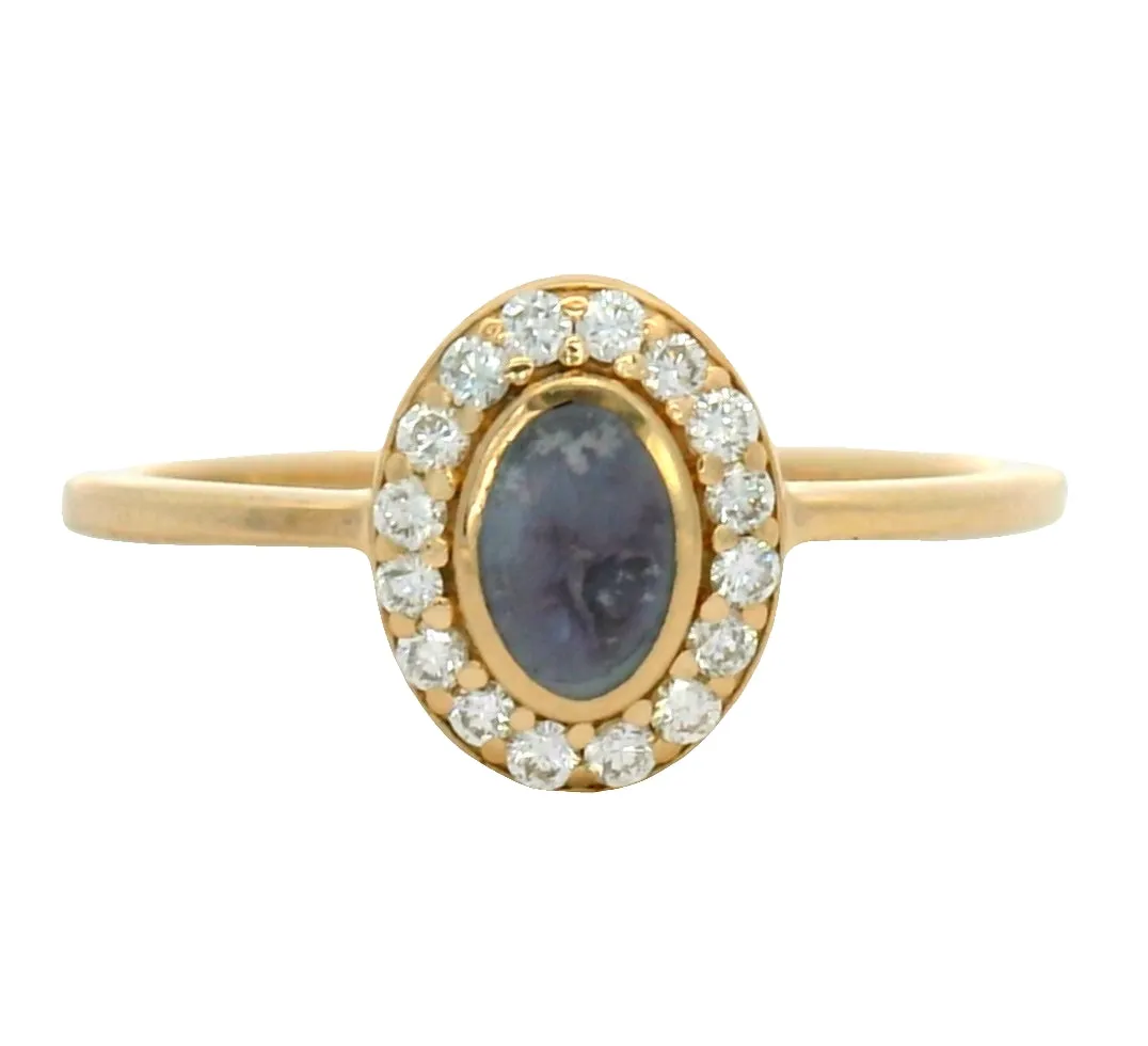 Oval Halo Ring sold by Young In The Mountains