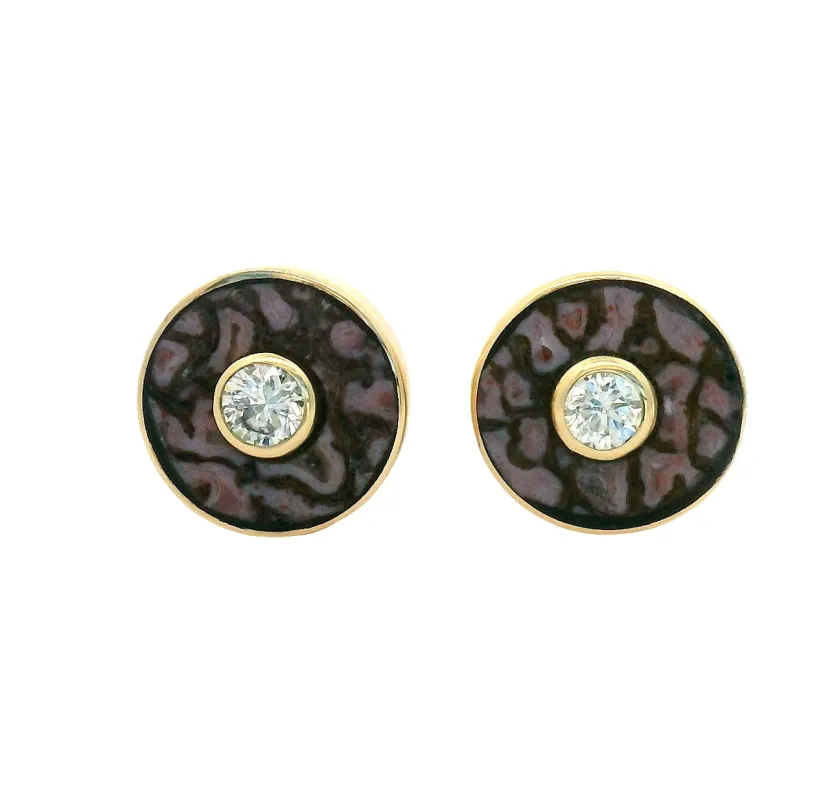 The Shobu Stud Earrings sold by Young In The Mountains
