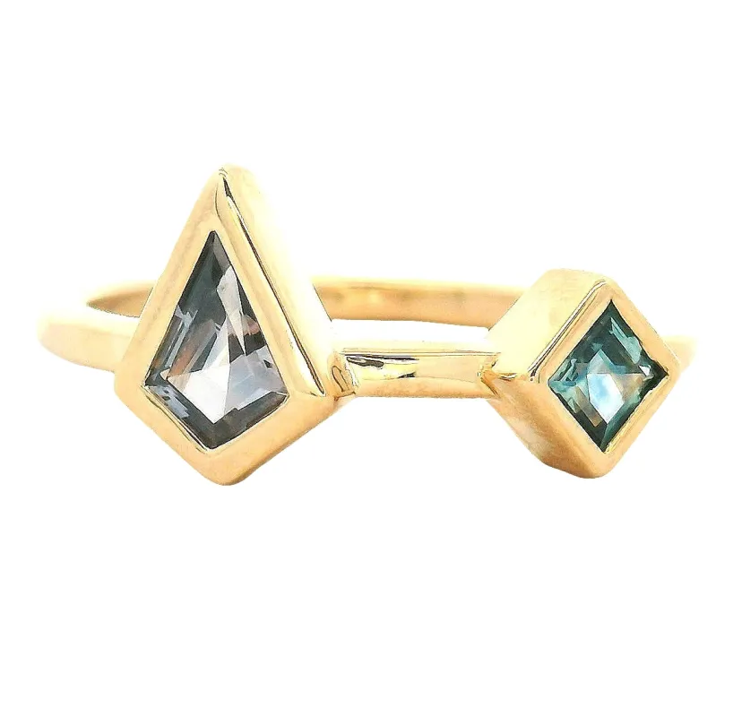 Montana Sapphire Toi Et Moi Ring No. 9 sold by Young In The Mountains