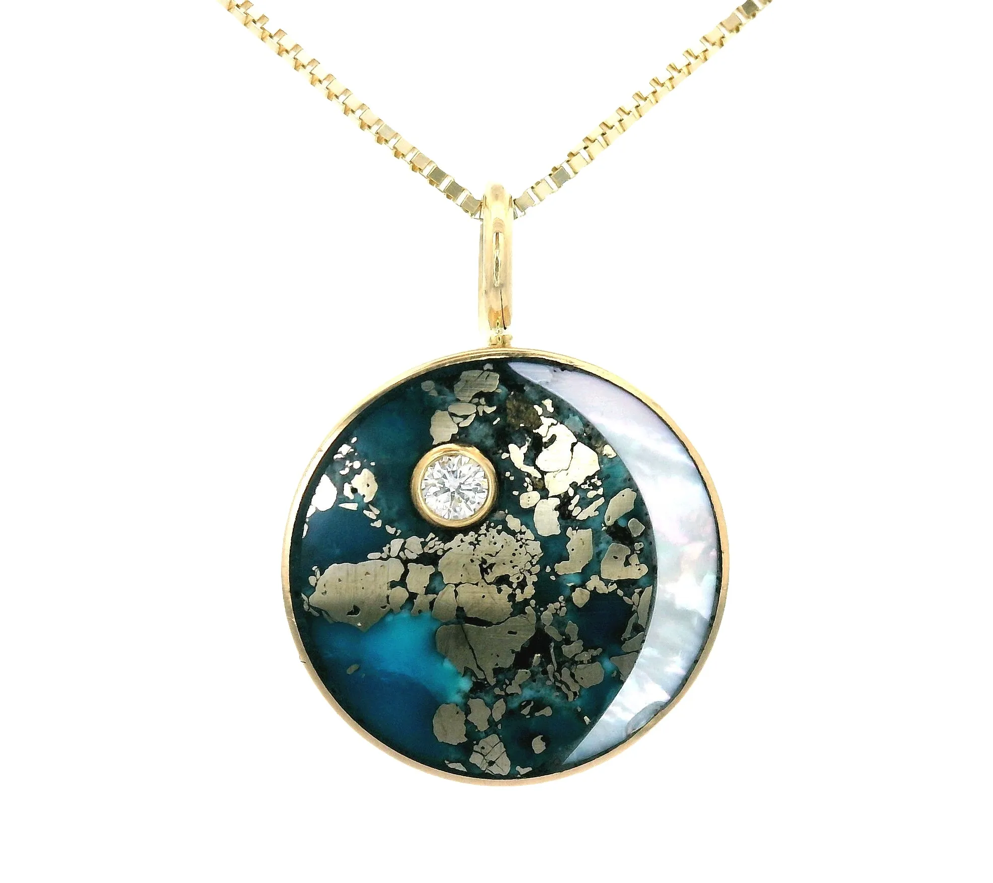 Moon Phase Pendant - Waxing Crescent sold by Young In The Mountains