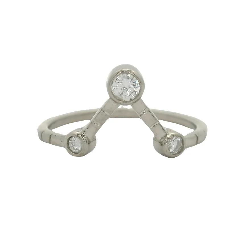 The Rowen Ring - White Gold and White Diamond made by Young In The Mountains