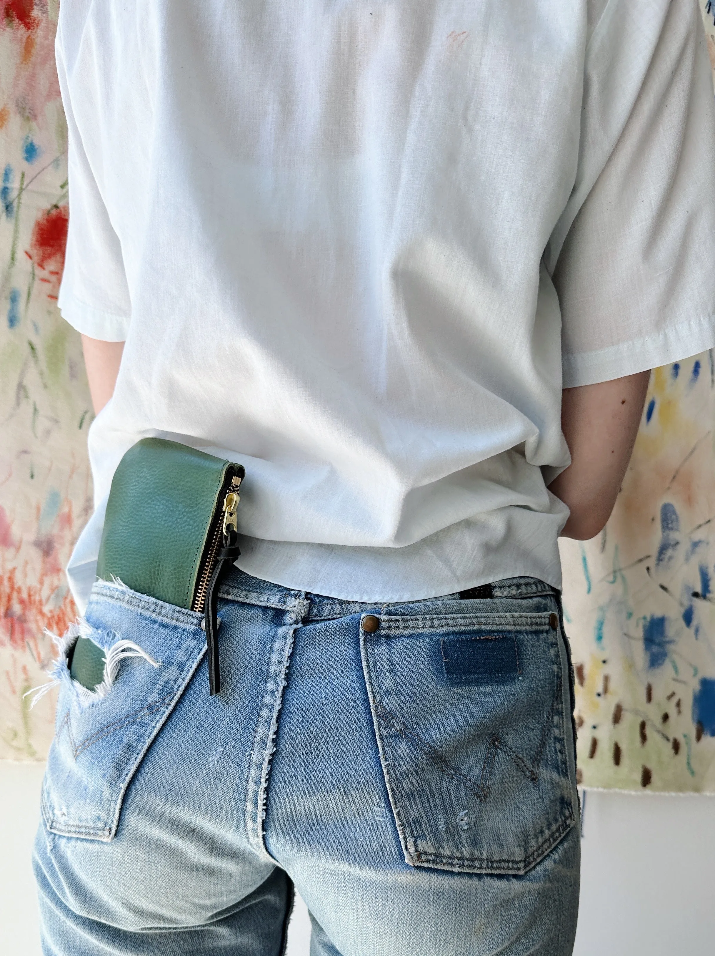 Lauri Large Leather Wallet: Hunter sold by Eleven Thirty product image thumbnail 3