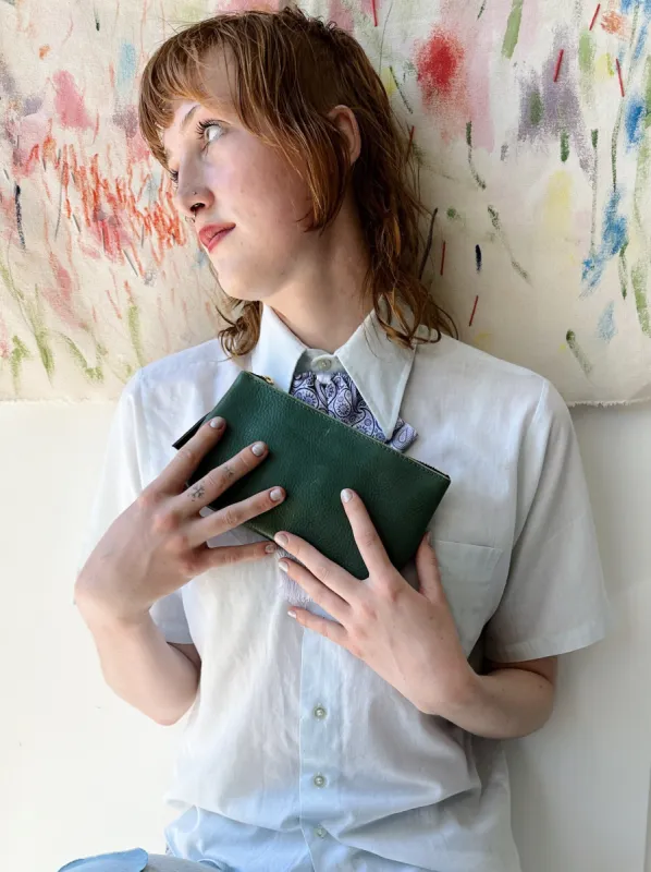 Lauri Large Leather Wallet: Hunter sold by Eleven Thirty