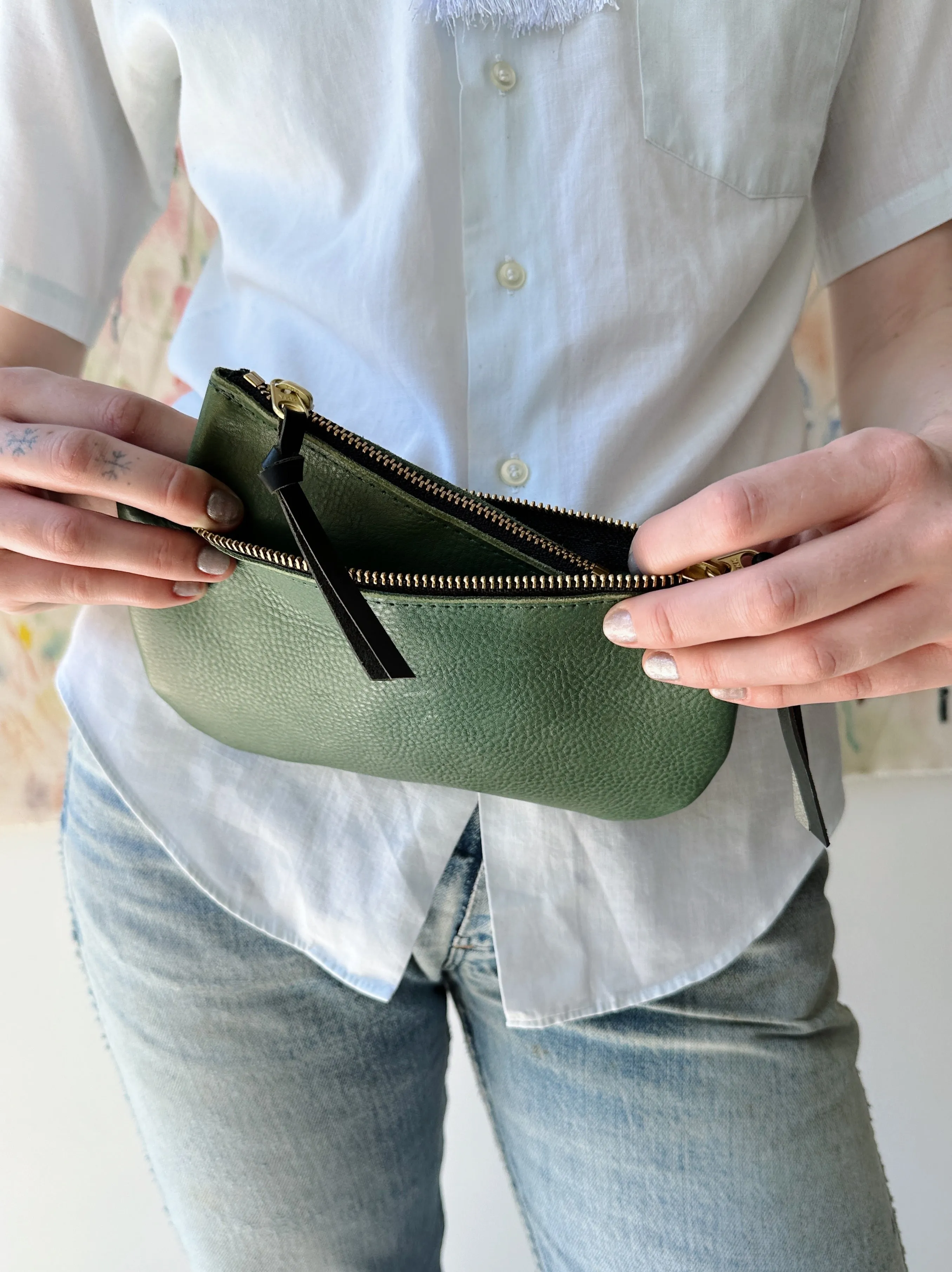 Lauri Large Leather Wallet: Hunter sold by Eleven Thirty product image thumbnail 5