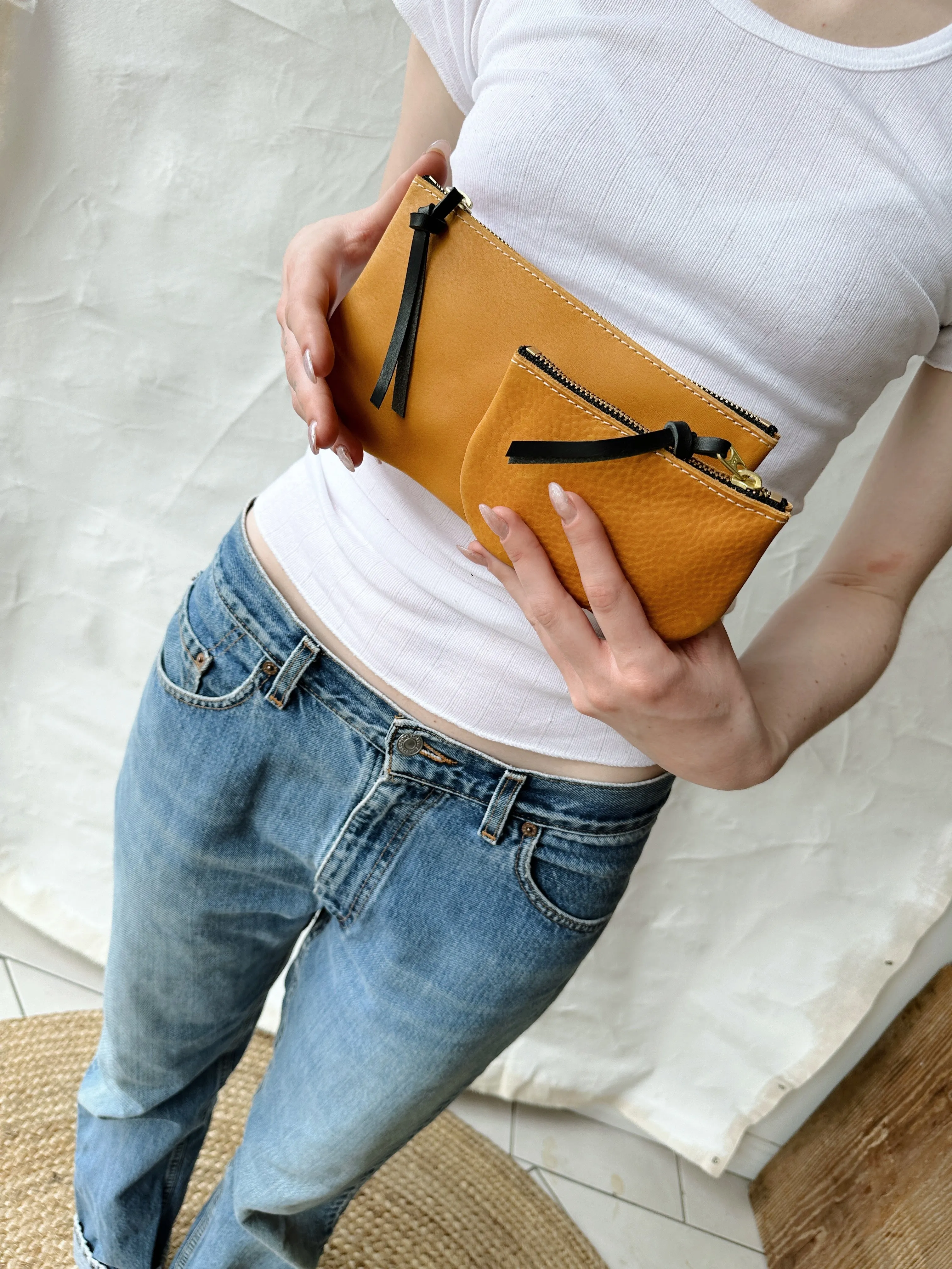 Lauri Large Leather Wallet: Straw sold by Eleven Thirty product image thumbnail 2