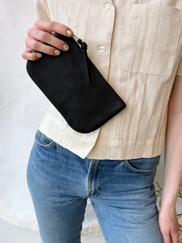 Lauri Large Leather Wallet: Black sold by Eleven Thirty