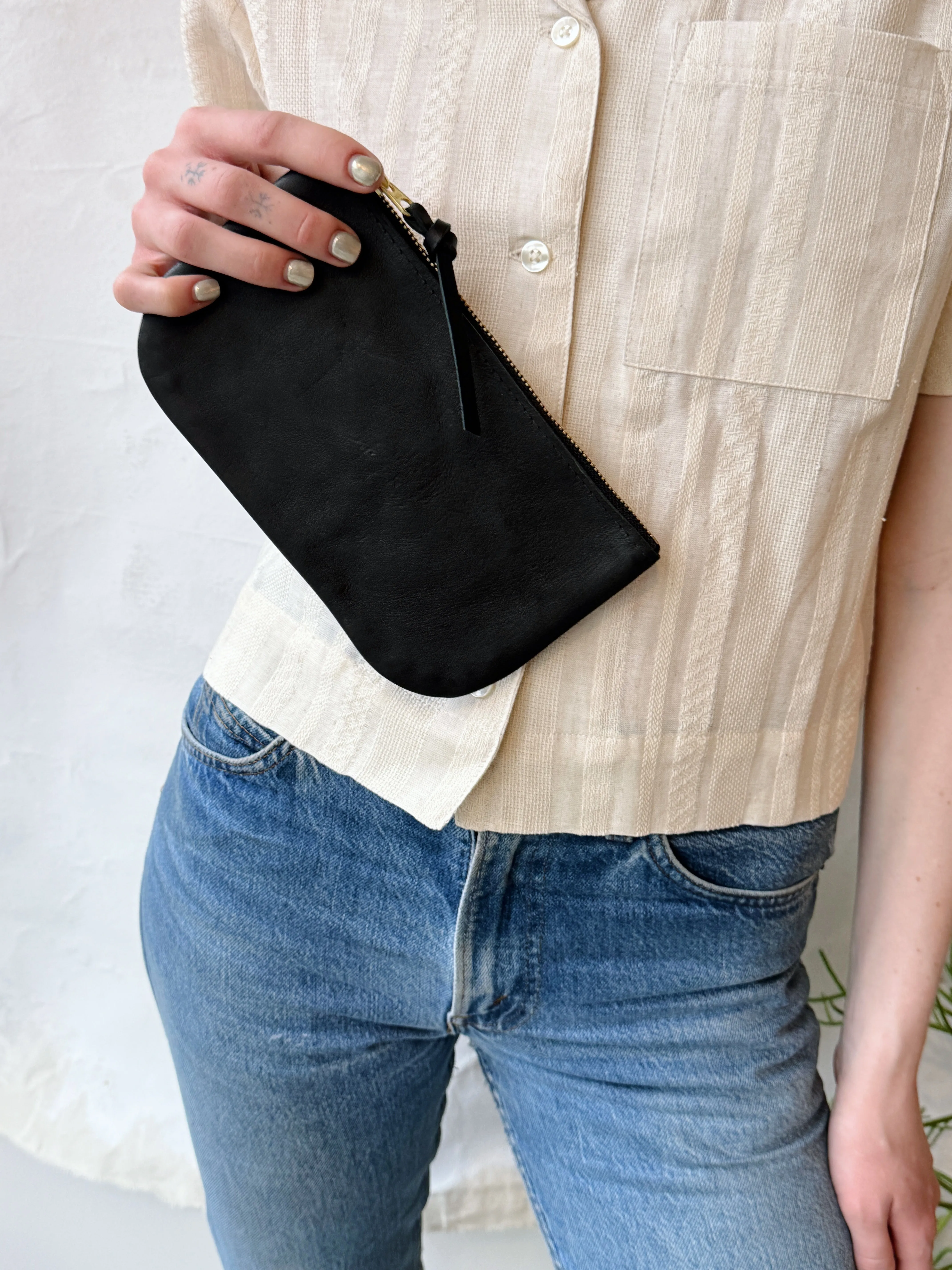 Lauri Large Leather Wallet: Black sold by Eleven Thirty