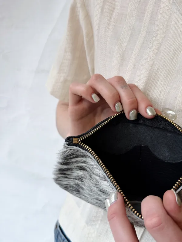 Lauri Large Leather Wallet: Salt & Pepper sold by Eleven Thirty