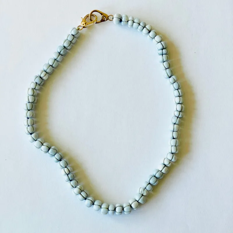 Peruvian blue opal necklace sold by Theodosia