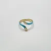 diamond turquoise enamel ring sold by Theodosia