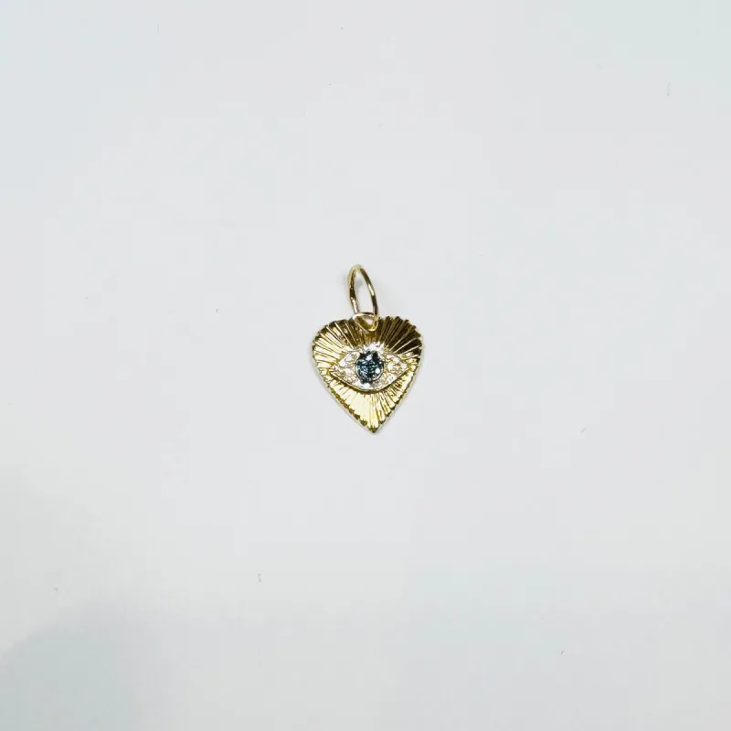 mini evil eye heart pendant sold by Theodosia