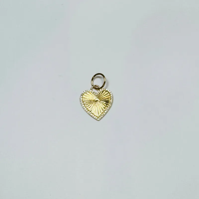 small fluted heart pendant sold by Theodosia