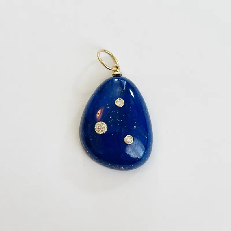 lapis and diamond pendant sold by Theodosia